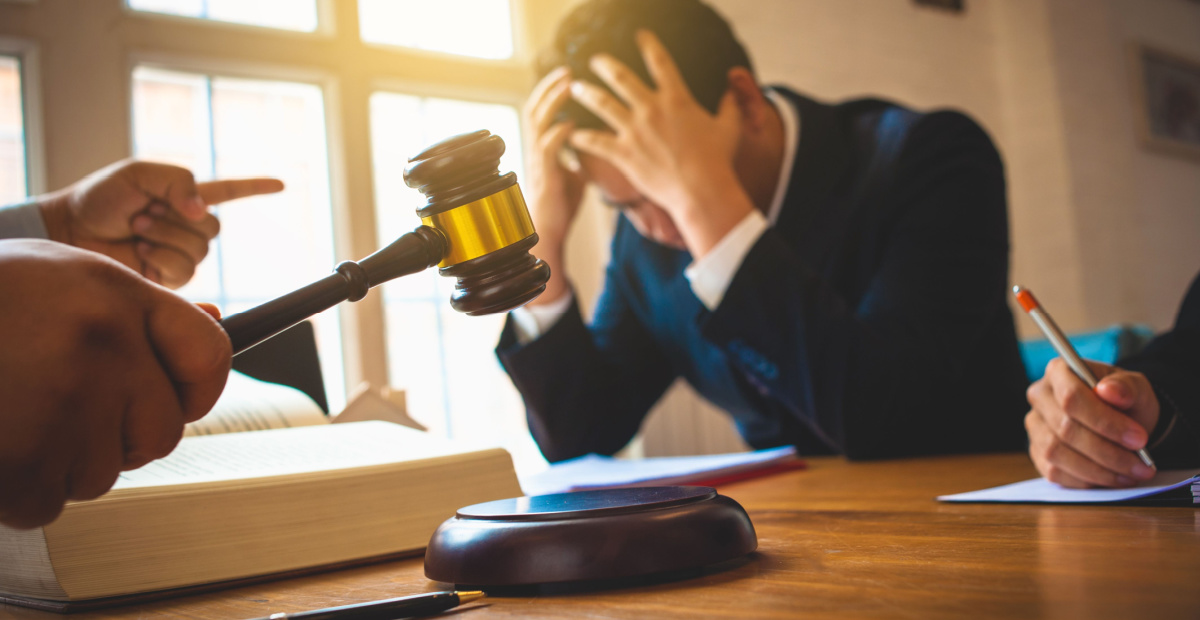 Stressed businessman penalised