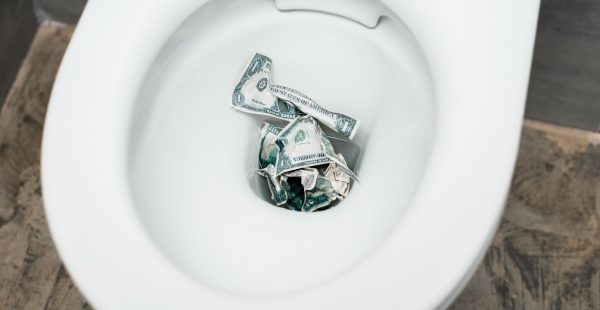 Money down the toilet
