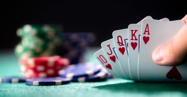 Cards and poker chips