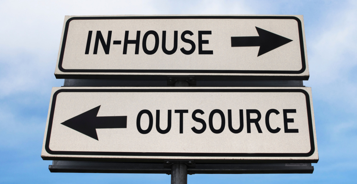 Road sign - in-house versus outsource