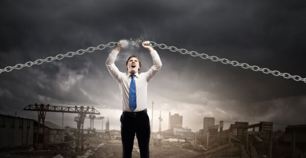 Young man breaks shackles