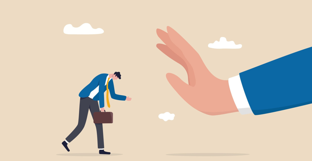 Hand rejecting client