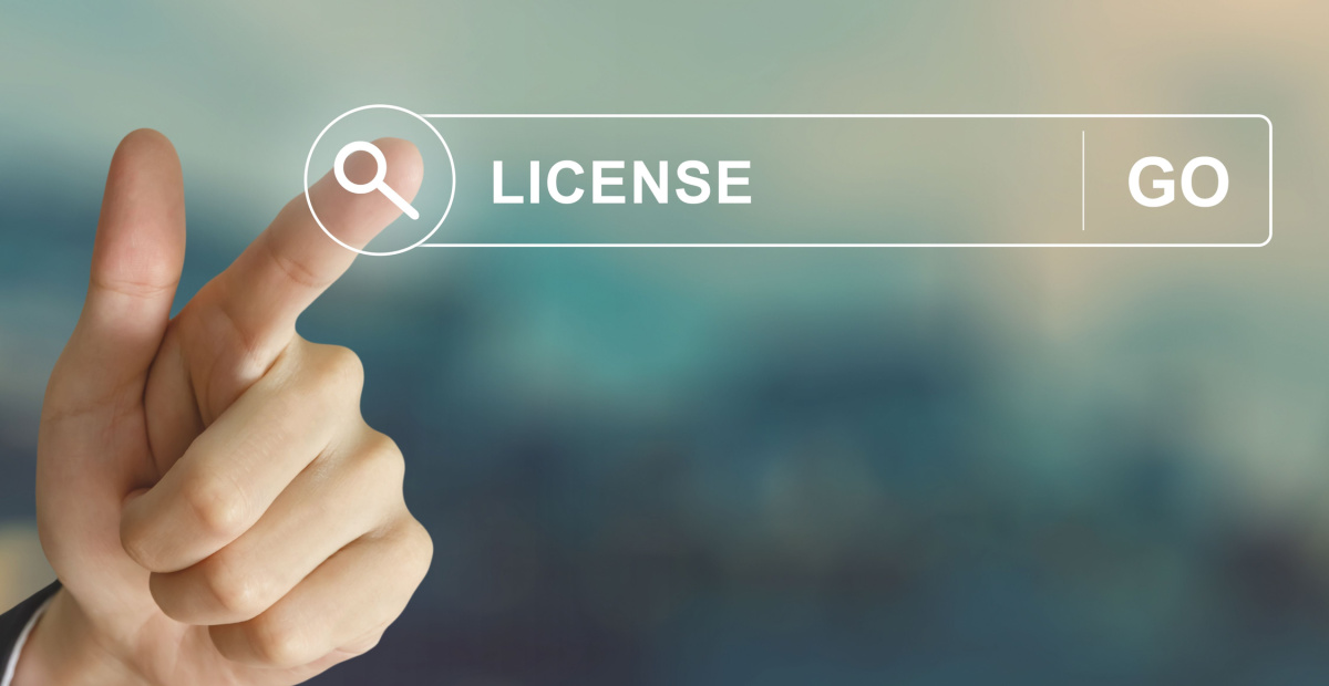 Finger activating license