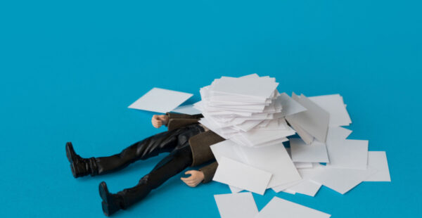 Body buried by paperwork