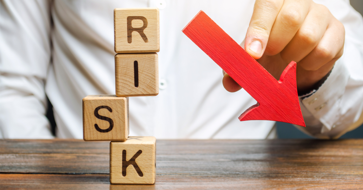 Wooden blocks spelling risk