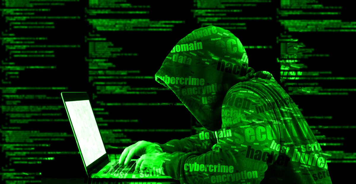 Cyber criminal at work, hacker