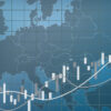 Market graphs on top of map of Europe